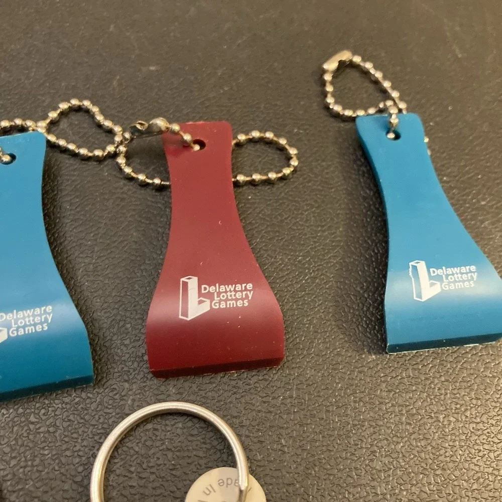 Delaware Lottery Keychains Lot of 7 Games Wanna‎ Play delottery.com